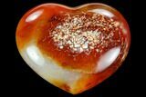 Colorful Carnelian Agate Heart #125783-1